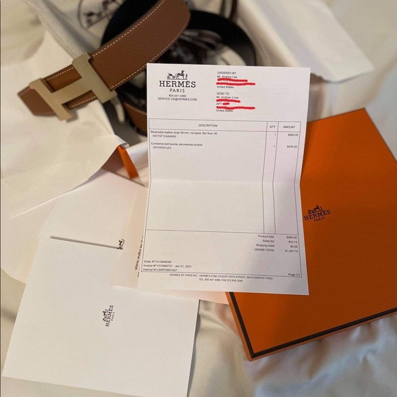 Hermes Gold Constance Belt 38mm Belt Set - Picture 8 of 10